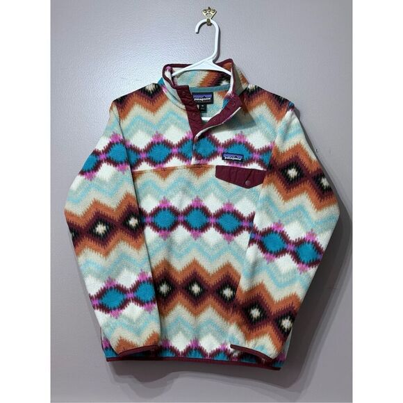 Vintage Patagonia Synchilla Fleece Pullover Sweater Timber Twist Aztec Print XS - Picture 2 of 12